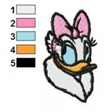 Sweet Daisy Duck Embroidery Design
